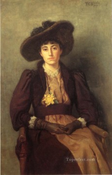 セオドア・クレメント・スティール Painting - デイジー印象派セオドア・クレメント・スティールの肖像